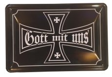 Blechschild - Gott mit uns - D68 (39)