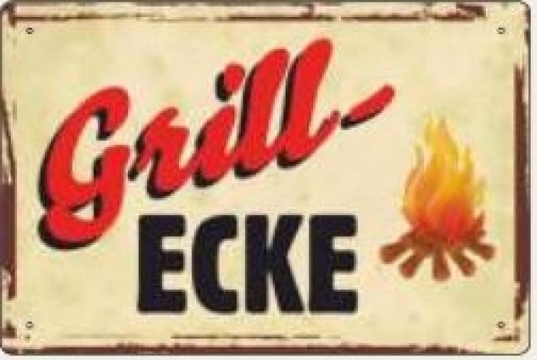 Blechschild - Grill Ecke - BS172 (191)