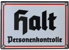 Emailleschild - Halt