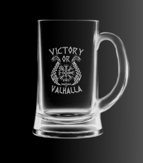 Bierkrüge aus Glas - Victory or Valhalla