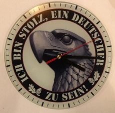 Wanduhr aus Glas - Stolz Deutscher zu sein - Motiv 3