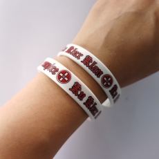 Silikon Armband - KKK - Weiß