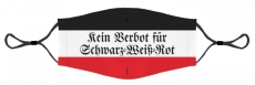 Gesichtsmaske - Kein Verbot für schwarz-weiß-rot +++RAUSVERKAUF+++