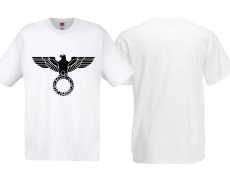 Frauen T-Shirt - Adler mit Kreis - Schwarz