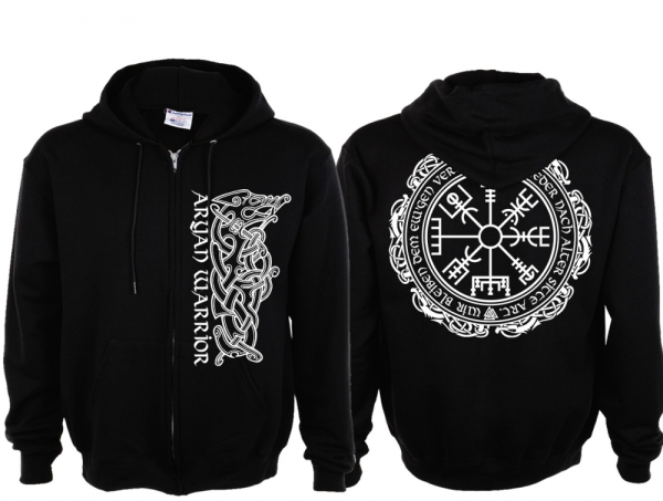 Frauen Kapuzenjacke - Aryan Warrior - Vegvisir - Motiv 2