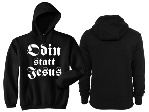 Kapuzenpullover - Odin statt Jesus - Motiv 3 - schwarz/weiß