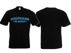 T-Hemd - Ostdeutschland - No Respect - schwarz/blau - Motiv 2