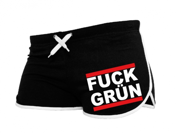 Frauen - Shorts Fuck Grün