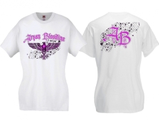 Frauen T-Shirt - Aryan Bloodline - Motiv 2 - weiss/pink