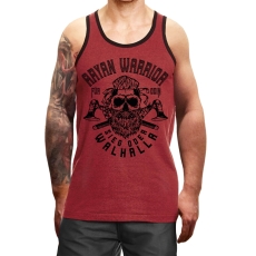 Muskelshirt/Tank Top - Used Look - Aryan Warrior - heather rot +++RAUSVERKAUF+++