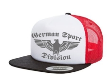 Cap German Sport Division Adler - 3-Tone - schwarz/weiß/rot - Trucker Cap