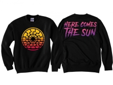 Pullover - Retro - Schwarze Sonne - Here comes the Sun - schwarz