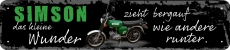 Blechschild - Simson das kleines Wunder (grün) - XXL Version - S209 (386)