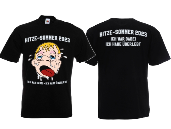 Frauen T-Shirt - Hitzesommer 2023 - Ich habe überlebt - schwarz