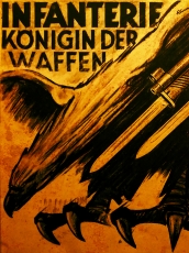 Blechschild - 30x40cm - Infanterie - Königin der Waffen