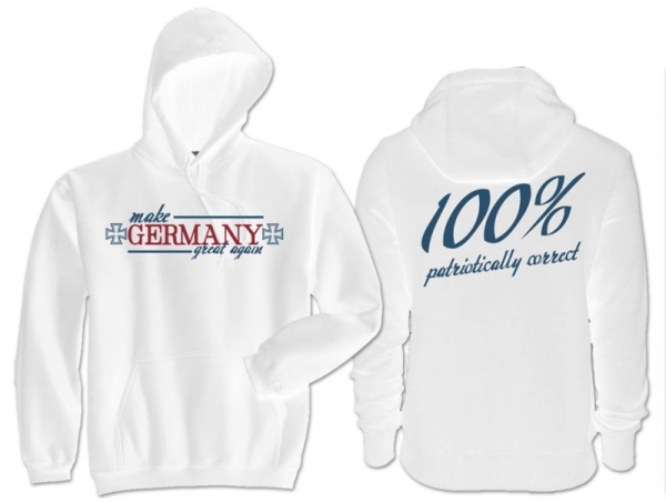 Kapuzenpullover - Germany Great Again - weiß