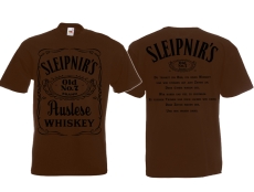 Frauen T-Shirt - Sleipnir - Du trinkst ein Bier, ich einen Whiskey - braun