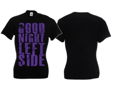 Frauen T-Shirt - Good Night left Side - Splitter - schwarz/lila