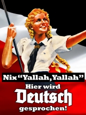 Blechschild - 20x30cm - Nix Yallah,Yallah - Hier wird Deutsch gesprochen