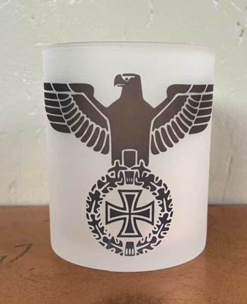 Glas Tasse - Reichsadler - Eisernes Kreuz