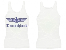 Frauen Top - Reichsadler - weiß/metallic