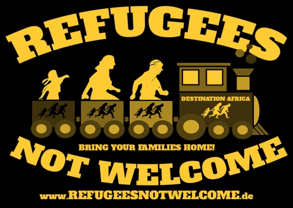 Refugees NOT WELCOME - Aufkleber Paket 10 Stück