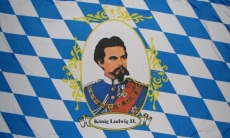 Fahne - Bayern mit König Ludwig II - Motiv 2 (136)