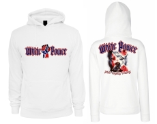 Frauen - Kapuzenpullover - White Power - Dog Face - Südstaaten - weiß