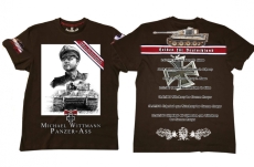 Premium Shirt - Helden für Deutschland - Michael Wittmann - braun