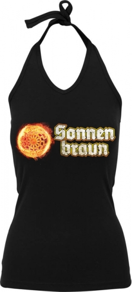 Frauen Neckholder Top - Sonnenbraun