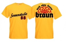 Frauen T-Shirt - Sonnenstudio 88 - gelb