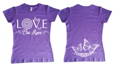 Frauen T-Shirt - Love our Race - lila