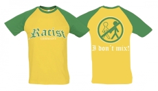 Raglan T-Shirt - Racist - Germany - Gold/KellyGreen