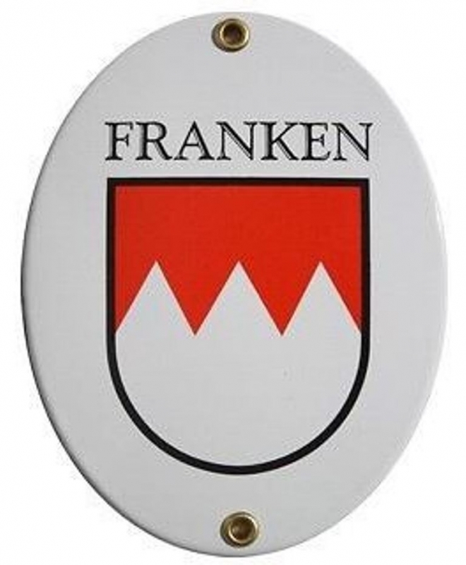 Emailleschild - Franken