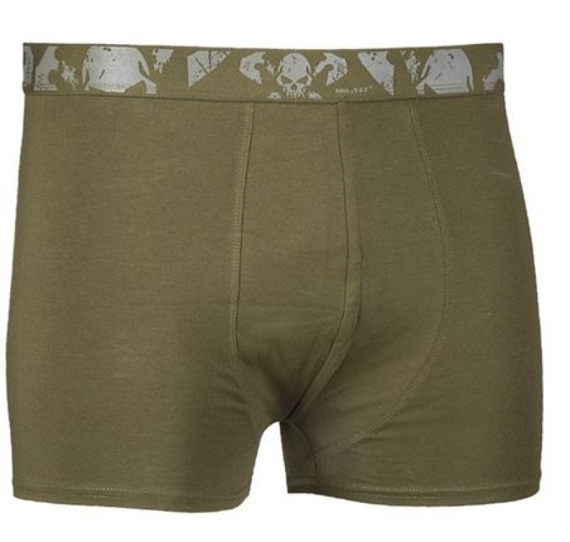 Boxershorts - Skull - oliv - 2er Pack