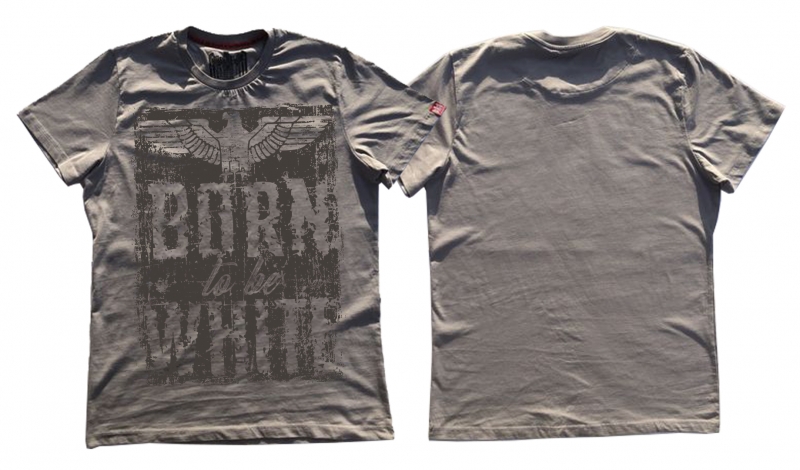 Premium Shirt - Born to be white - Adler - grau