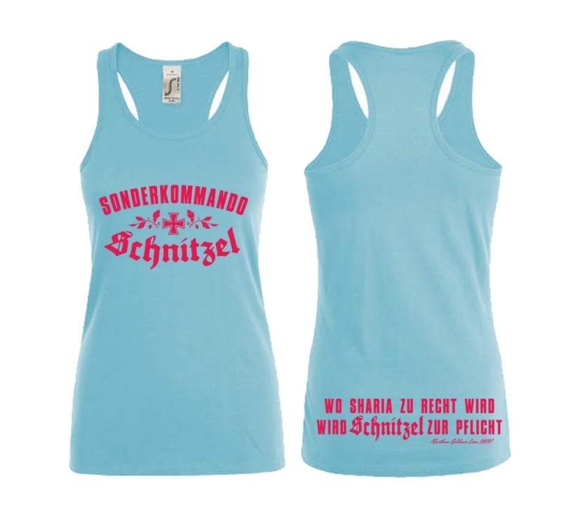 Frauen Top - Sonderkommando Schnitzel - Atoll blau