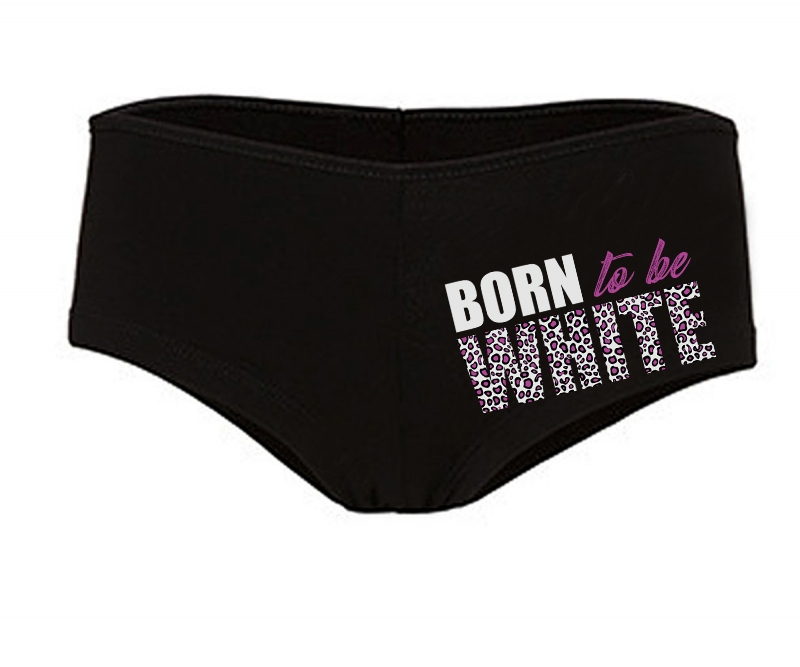 Frauen Hotpants - Born to be white - Leopard - schwarz/pink