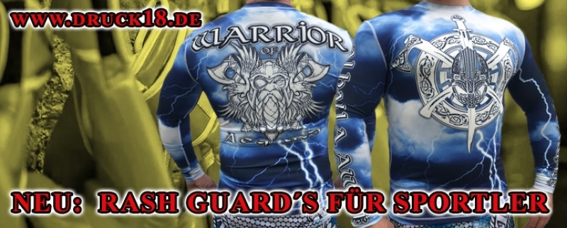 Rash Guard - Warrior of Asgard - blau +++RASUVERKAUF+++