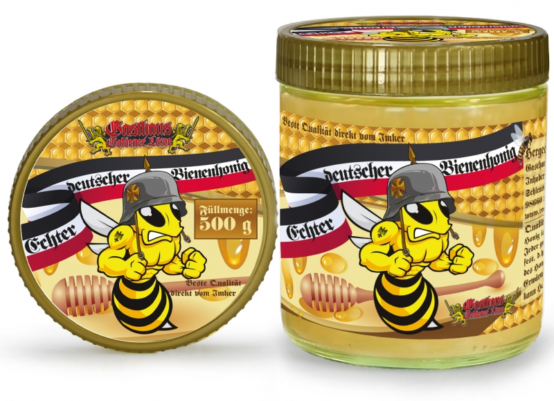 Honig - Echter Deutscher Bienenhonig aus Südthüringen - 1 Glas - 500g