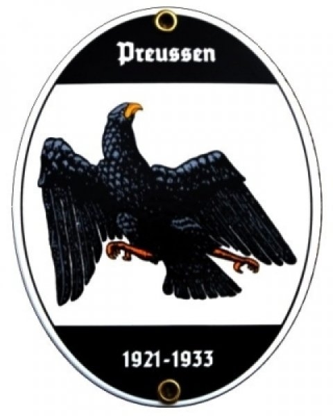 Emailleschild - Preussen