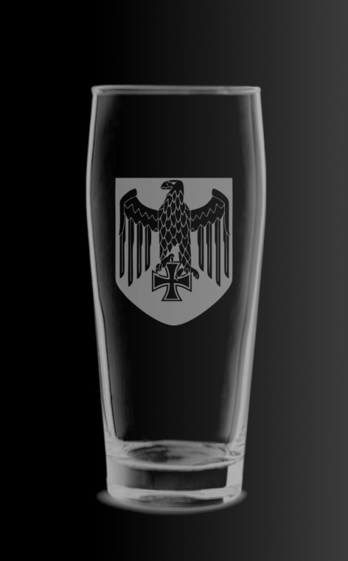 Bierglas - Adler mit Wappen