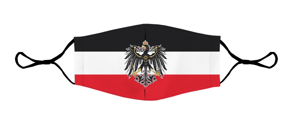 Gesichtsmaske - Schwarz Weiß Rot - Adler