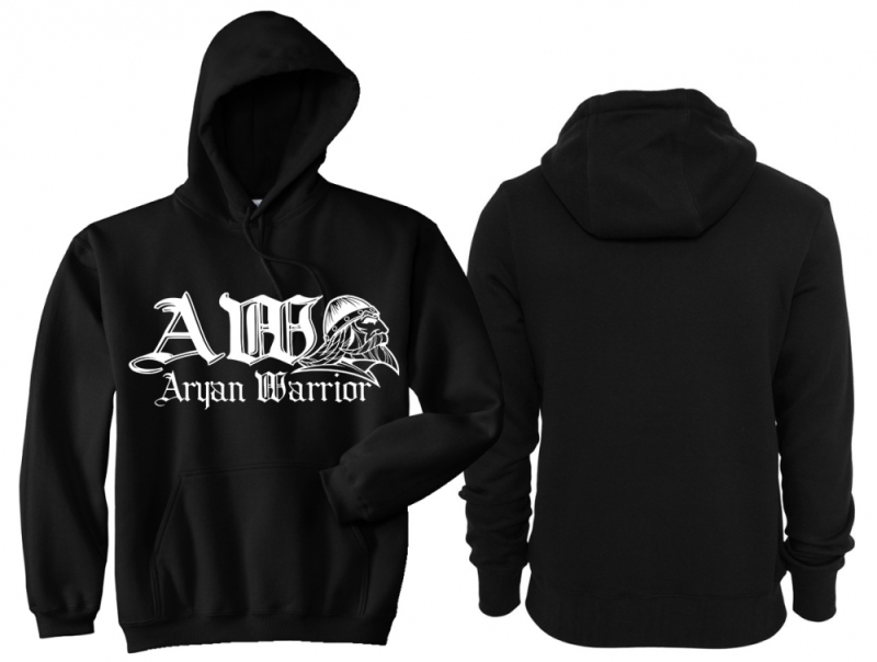 Kapuzenpullover - Aryan Warrior - Logo - schwarz