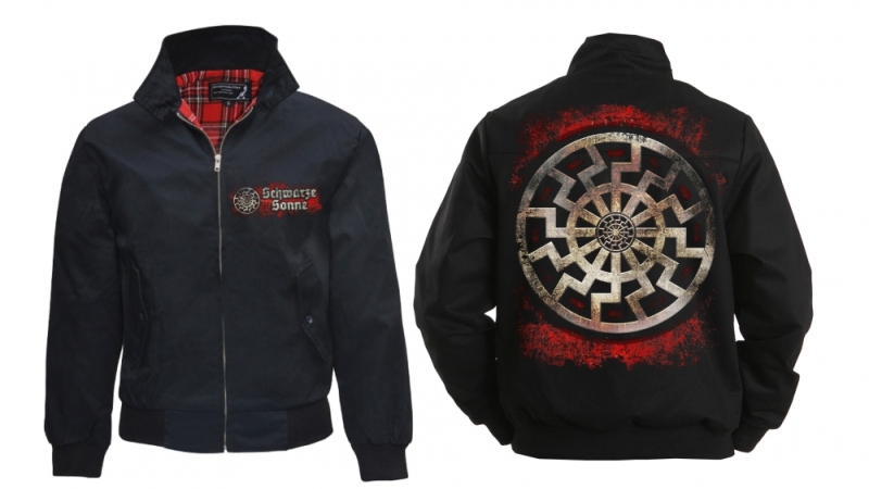 Harrington Jacke - bedruckt - schwarz - Schwarze Sonne - Neue Generation