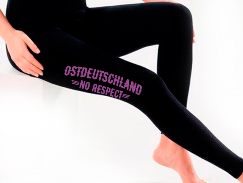 Frauen - Leggings - Ostdeutschland - No Respect - schwarz/lila