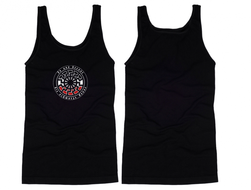 Muskelshirt/Tank Top - Schwarze Sonne - schwarz/weiß/rot - Motiv 2