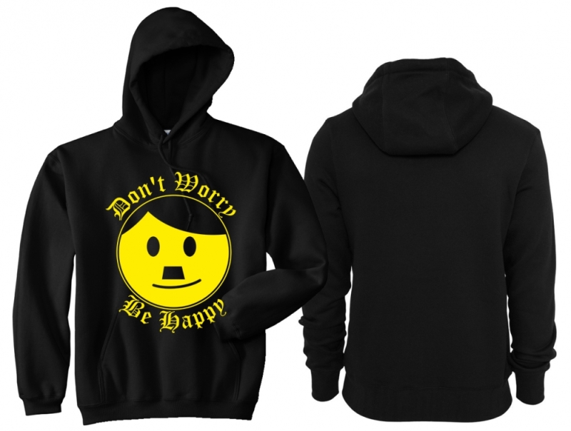 Frauen - Kapuzenpullover - Nettes Gesicht - Dont worry be happy