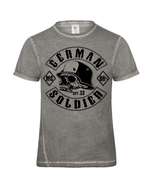 T-Hemd - Used Look - German Solider - Motiv 2 - Grey Clash