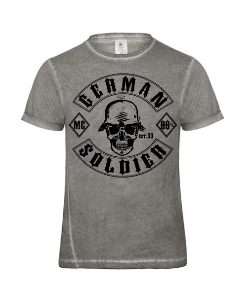 T-Hemd - Used Look - German Solider - Motiv 3 - Grey Clash